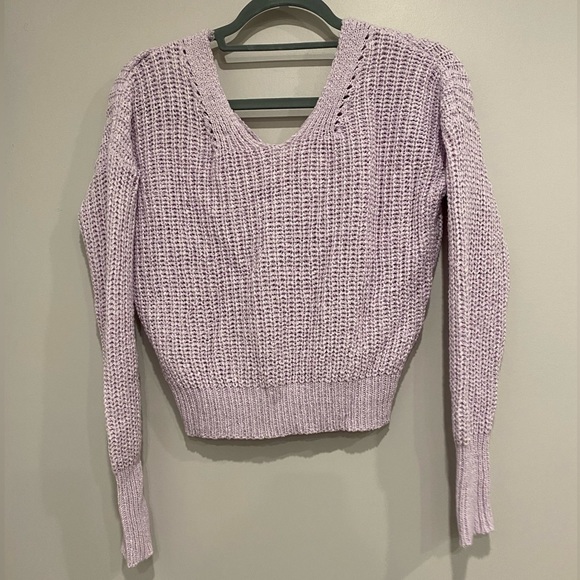Sincerely Jules Cropped Purple Cardigan Sweater - Picture 4 of 4